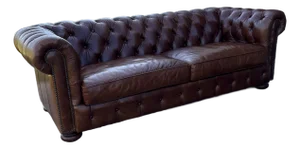Brown Leather Chesterfield Sofa