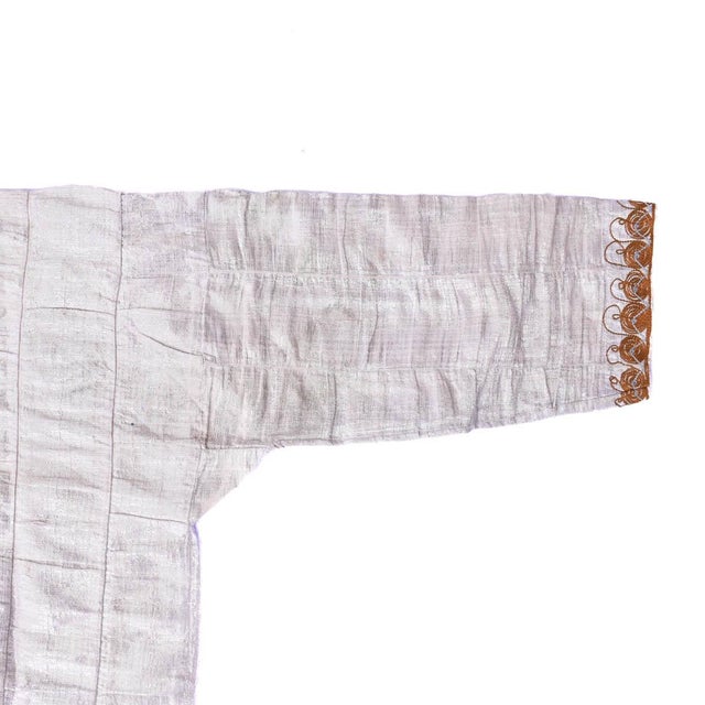 Early 20th Century Hausa Embroidered Boubou Shirt White Nigeria Sidley Collection For Sale - Image 4 of 9