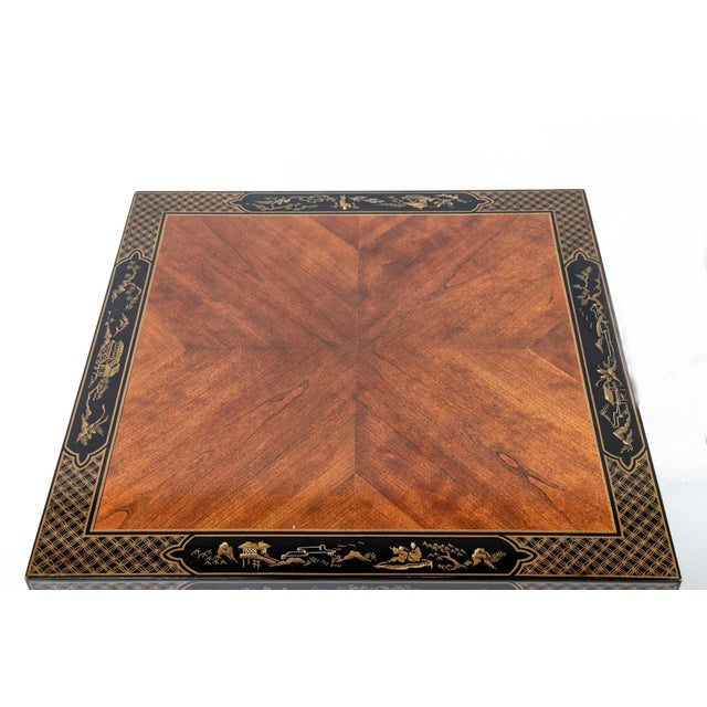 2000 - 2009 Vintage Pair of Drexel "Etcetera" Lacquered Chinoiserie Tables For Sale - Image 5 of 10