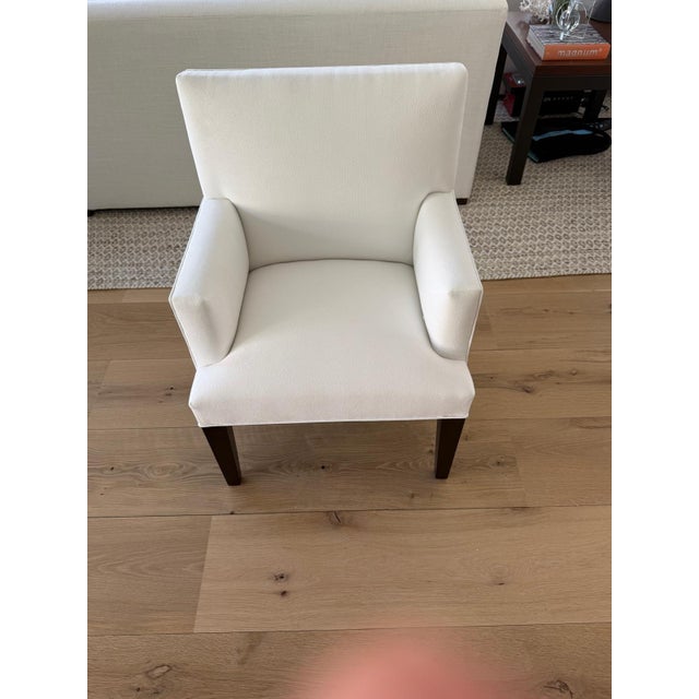 Mid-Century Modern Set of 6 Custom Upholstered Jean Michel Frank Style Dining Chairs by Saks Santangelo For Sale - Image 3 of 14