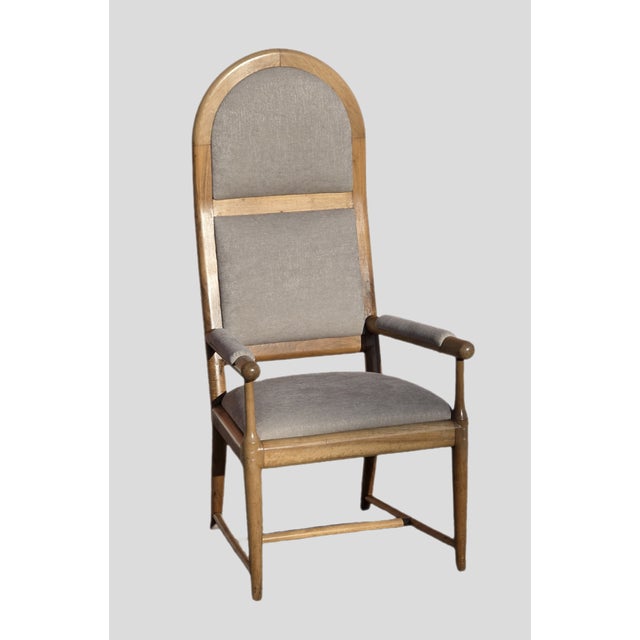 Italian High-Backed Study Chair, 1950s For Sale - Image 3 of 14