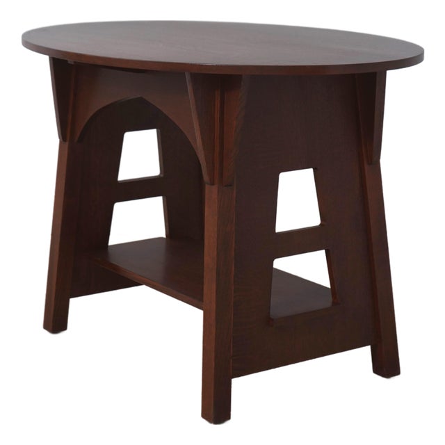 Stickley Mission Oak Oval Library Table For Sale