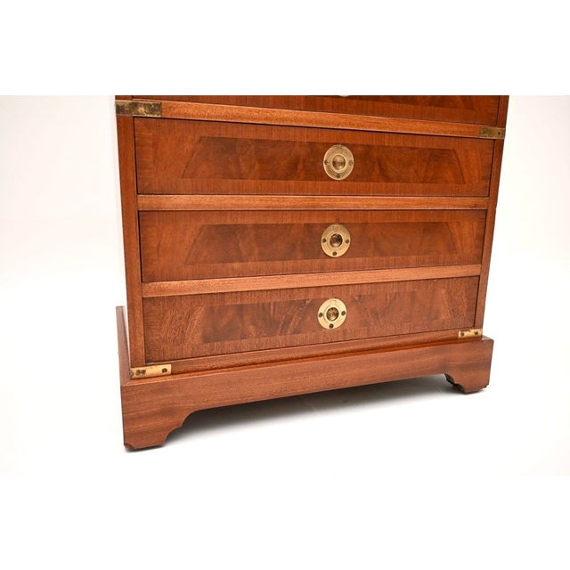 Vintage Military Campaign Chest of Drawers, 1930 For Sale - Image 9 of 10