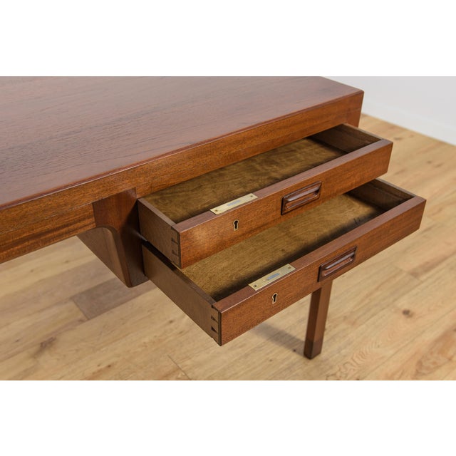 Mid-Century Teak Desk by Ejner Larsen & Aksel Bender Madsen for Willy Beck, Denmark, 1950s For Sale - Image 18 of 18