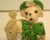 50s Porcelain Spaghetti Noodle Poodle Figurine Green Hat & Bow VTG Mid Century Modern For Sale - Image 4 of 7