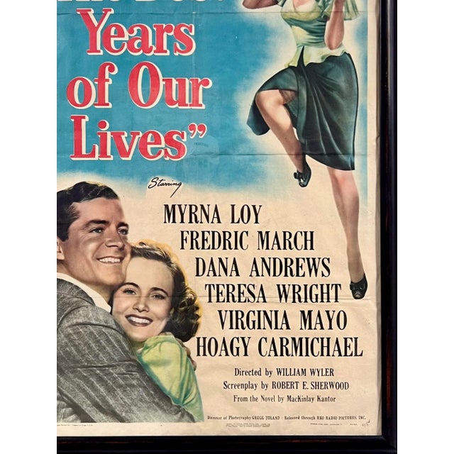 1940s "The Best Years of Our Lives" 1946 Vintage Movie Poster, Professionally Framed For Sale - Image 5 of 7
