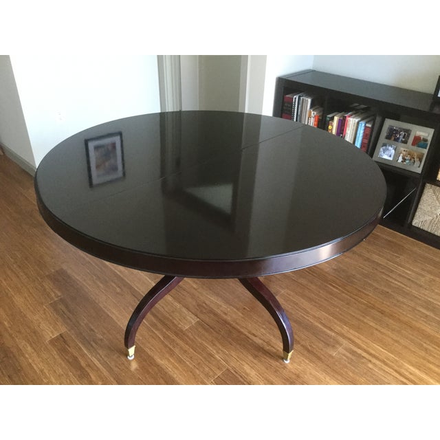 Thomasville Nocturne Round Dining Table & Leaf | Chairish