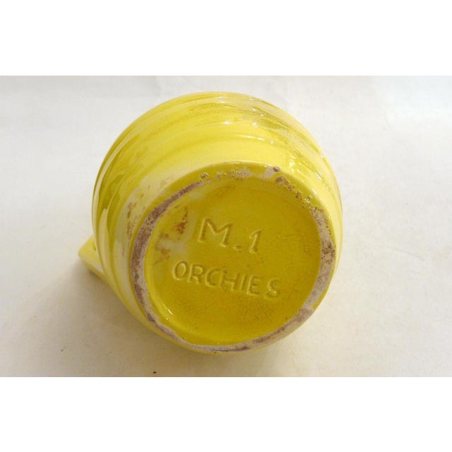 Ceramic Art Deco Yellow Pitcher from Faïence d'Orchies, France, 1950 For Sale - Image 7 of 12