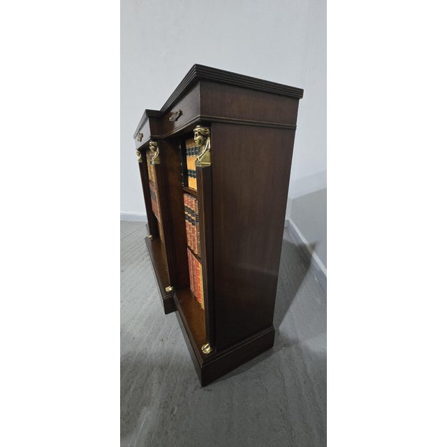 Empire Mahogany Adjustable Library Bookcase, 1920 For Sale - Image 15 of 17