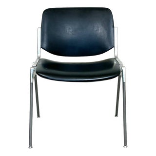 Black DSC 106 Stacking Chair attributed to Giancarlo Piretti from Anonima Castelli, Italy, 1970s For Sale