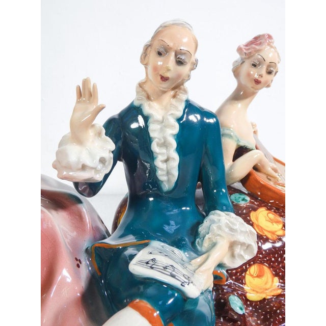 Ceramic Musician Sculpture Group from Mica, 1950s For Sale - Image 6 of 18