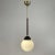 1940s Opaline Glass, Bakelite and Wood Pendant from Sieverts Kabelverk, Sweden, 1940s For Sale - Image 5 of 15