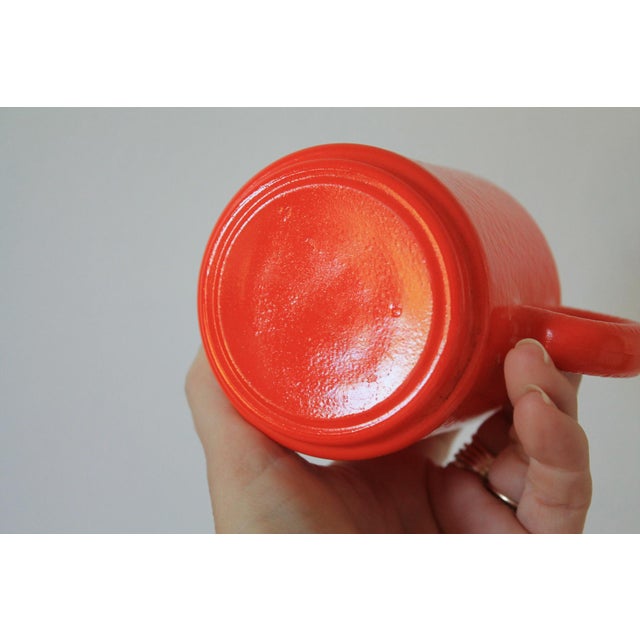 Vintage Hazel Atlas Milk Glass Mugs, 60's Orange Peel Texture S/6 For Sale - Image 12 of 12