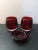 Set of 3 Vintage Crate & Barrel Cranberry Diva Candle Votive Holders For Sale In Dallas - Image 6 of 7
