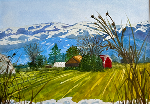Giclee Fine Art Print Watercolor Painting “Home From North”