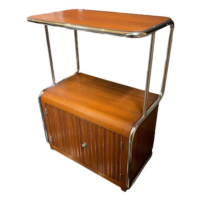 Modernist Art Deco Bauhaus Tubular Steel & Wood Sideboard, 1930 For Sale