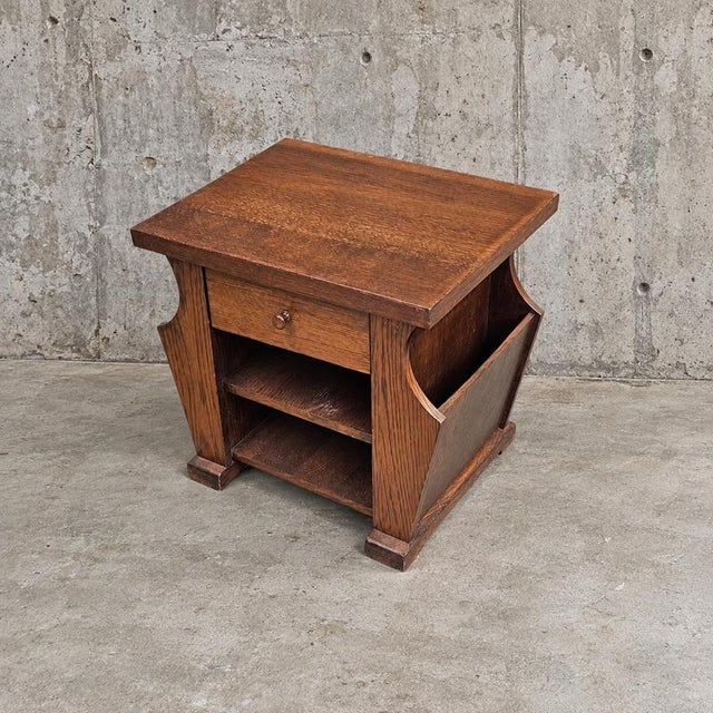 Vintage Brown Nightstands in Oak, Set of 2 For Sale - Image 3 of 15