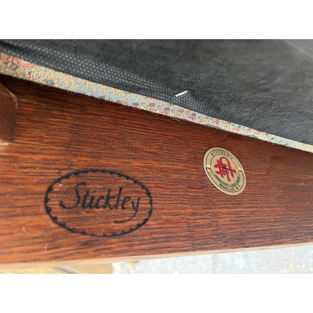 Wood Stickley Mission Oak Arts & Crafts Prairie Sofa For Sale - Image 7 of 12