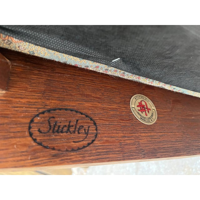 Wood Stickley Mission Oak Arts & Crafts Prairie Sofa Settle For Sale - Image 7 of 12