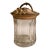 Antique Leaded Glass Tobacco Leaf Humidifier With Gold Finish Iron Lid For Sale
