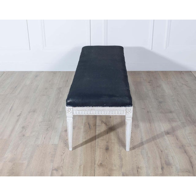 Swedish Neoclassical Painted Bench, circa 1880 For Sale - Image 4 of 7