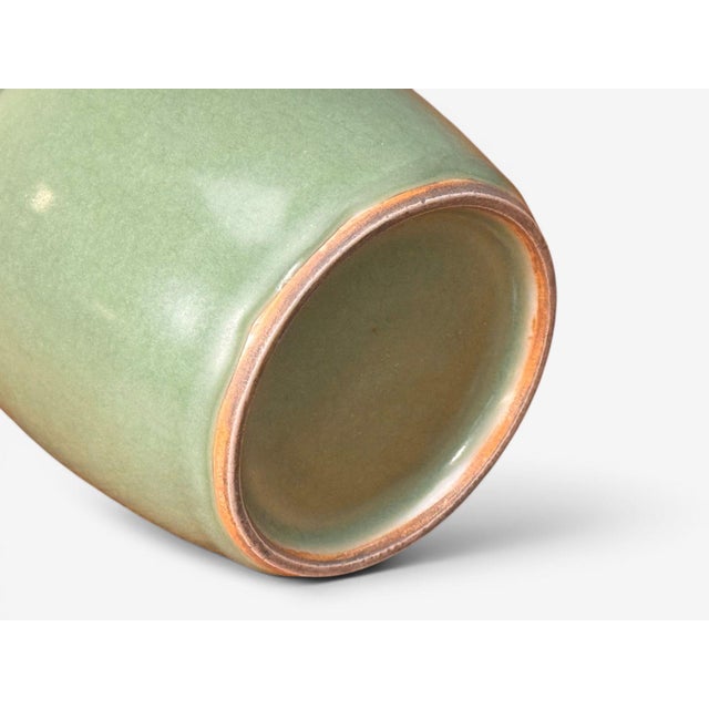 Green Qing Dynasty Longquan-Style Celadon Glazed Vase, Qing Dynasty , China, 19th C. For Sale - Image 8 of 8
