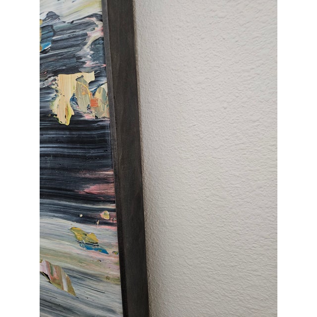 Blue "Gemstones" Contemporary Original Acrylic Painting on Canvas by Evelina Cole For Sale - Image 8 of 8
