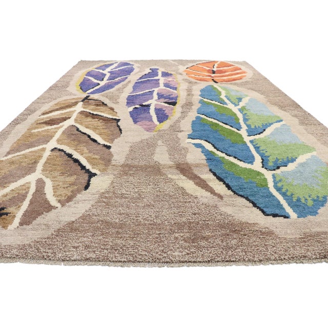 Mid-Century Modern Swedish Inspired Moroccan Style Rug, 10'04 X 14'04 For Sale - Image 3 of 9