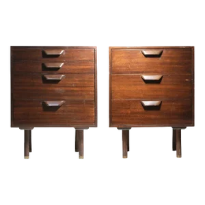 Harvey Probber Chests or Nightstands in style of Edward Wormley Dunbar - A Pair