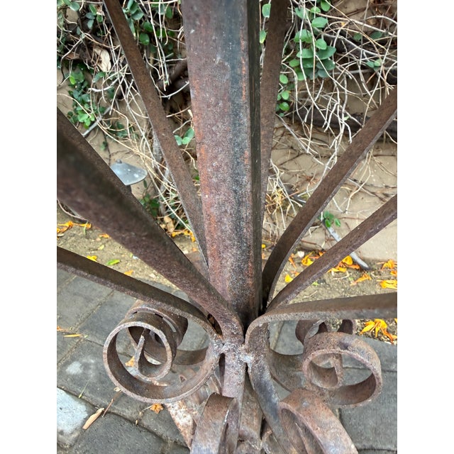 Monumental 77-Inch Custom Artisan Hand-Welded Wrought Iron Pagoda Aviary (Birdcage) on Stand For Sale - Image 10 of 12