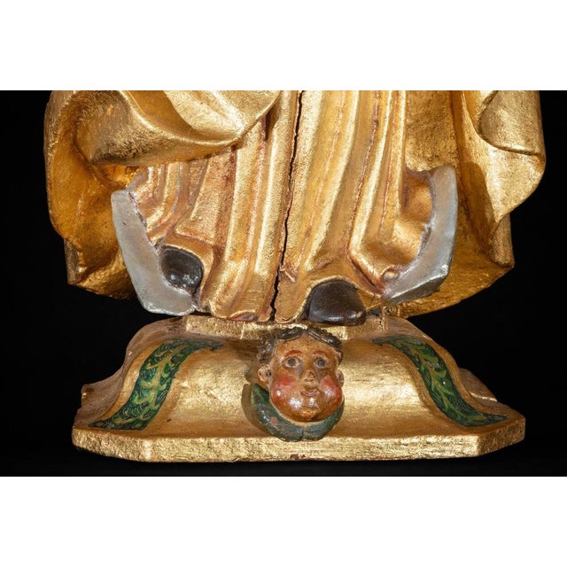 17th Century Spanish American Immaculate Conception Sculpture For Sale - Image 4 of 11