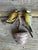 A pair of folk art birds from Austria — hand carved wood. Measures 6" x 5.5" x 1.75". A charming folk-art pair for a...