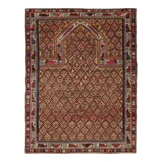 Antique Kuba Rug With Colorful Diamond Lattice & Tribal Motifs - Rug & Kilim For Sale