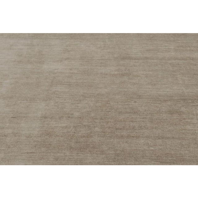 2010s Rug & Kilim’s Oversized Modern Textural Rug in Beige-Brown Stripes and Striae - 11x20 For Sale - Image 5 of 8