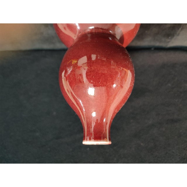 Ceramic Chinese Ceramic Vase,Red GlazePorcelain Gourd Vase For Sale - Image 7 of 11