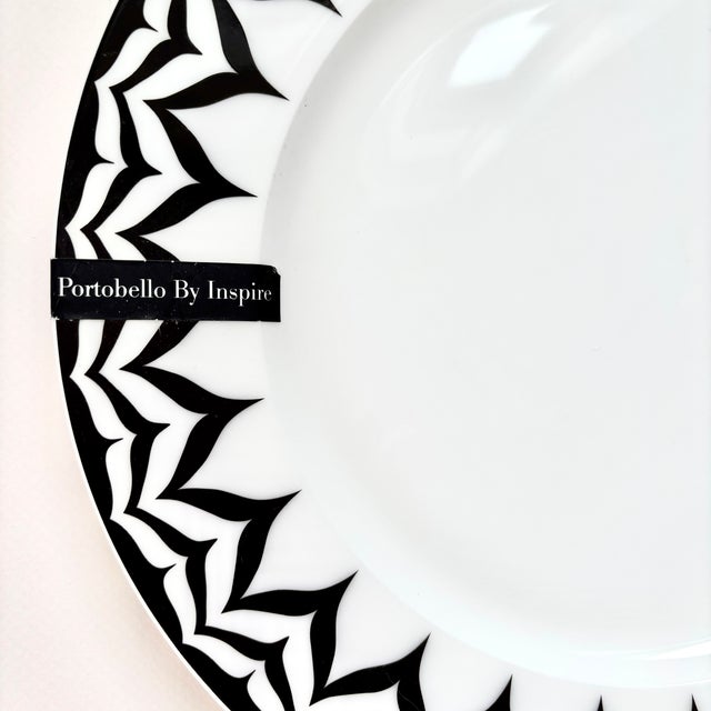 2000 - 2009 Portobello by Inspire Bone China Serving Plates, Set of Two For Sale - Image 5 of 11