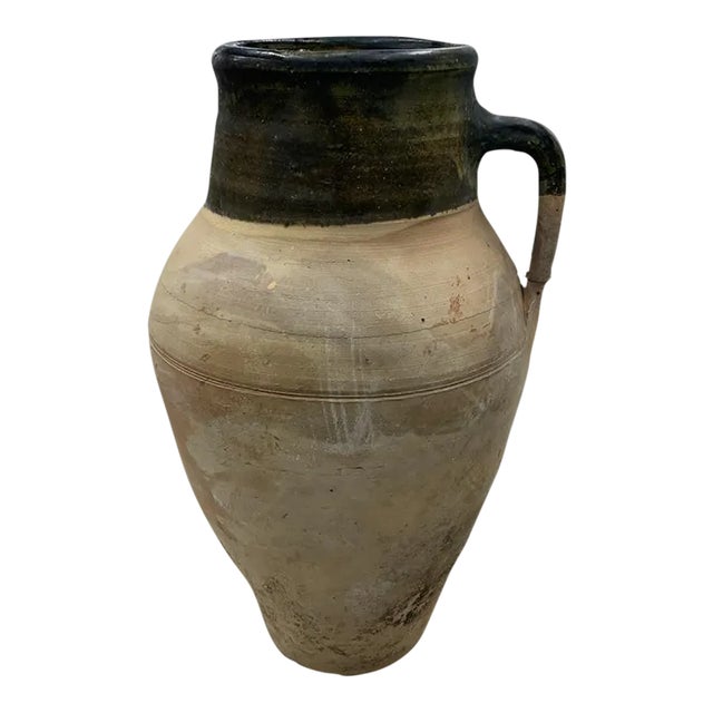 Vintage Turkish Terracotta Oil Jar For Sale