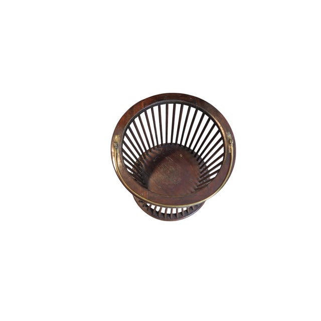 Wood A George III Tapering Mahogany and Brass-Lined Reeded Plate Bucket, Early 19th Century For Sale - Image 7 of 8