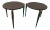 1960s Vintage Mid Century Laminate Top Round Side Accent Tables-Pair For Sale