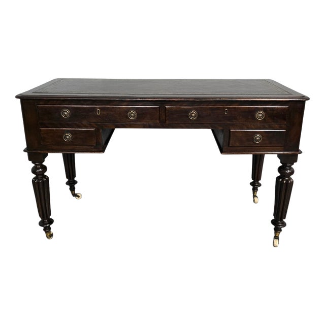 Antique Victorian Mahogany Desk, 1880 For Sale