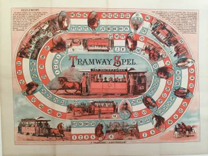 Vintage Dutch Tramway & Horses Poster