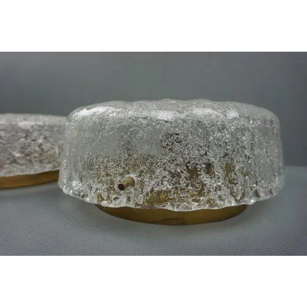 Ice Glass Ceiling Lamps from Kaiser Leuchten, Set of 2 For Sale - Image 9 of 11