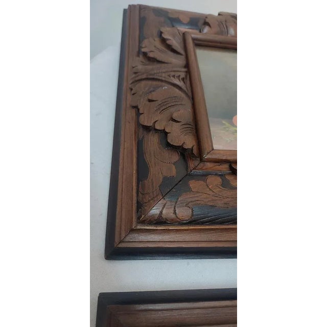 Paintings, Spain, 1950s, Oil on Cardboard, Framed, Set of 2 For Sale - Image 9 of 16