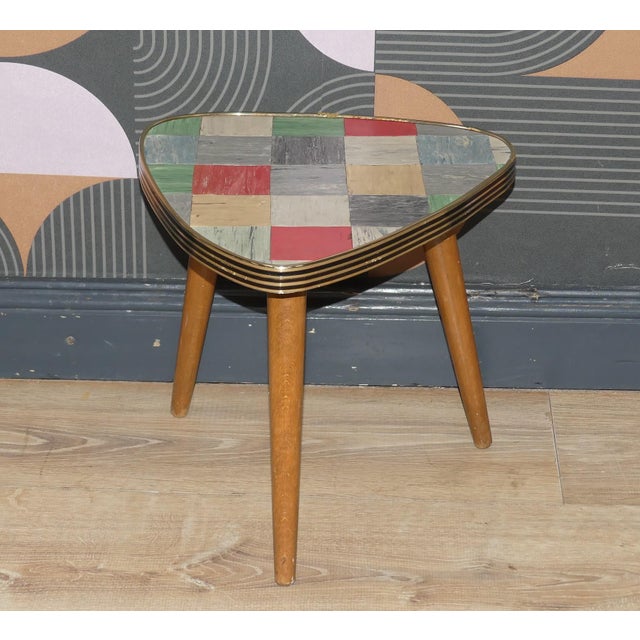 Vintage Flower Stand in Linoleum, 1950s For Sale - Image 6 of 9