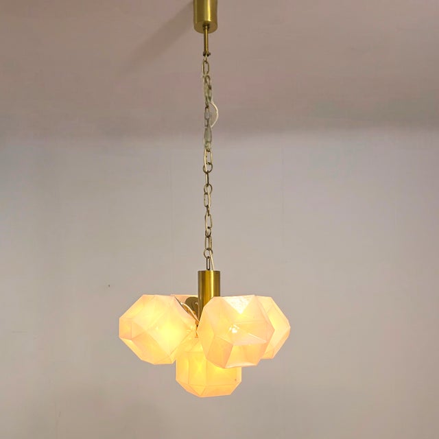 Italian Space Age Murano Glass Cube Chandelier attributed to Oggetti, 1970s For Sale - Image 11 of 14