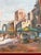 Mid 20th Century Mid 20th Century 'Virgili' Signed "Italian Street Market" Oil Painting on Canvas For Sale - Image 5 of 10