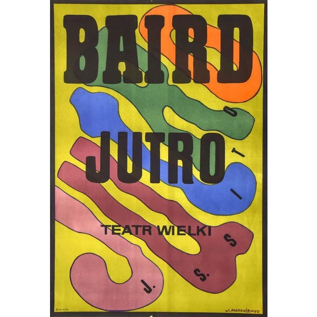 Baird Jutro a vintage offset poster on paper realized by J. Mtodozeniec in 1974. Good condition and aged. Print: MJ....