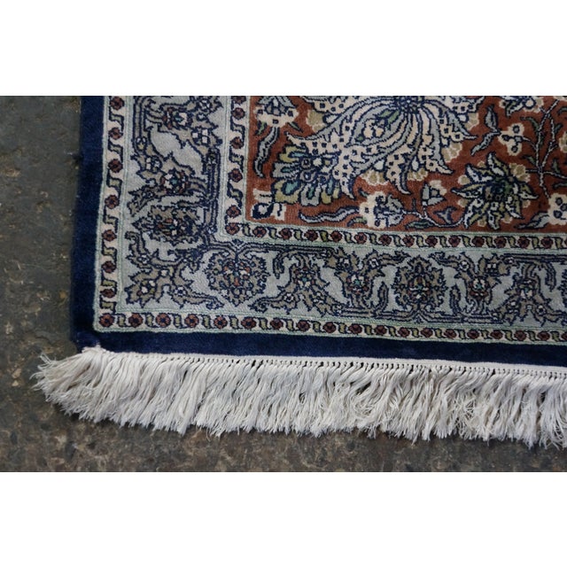 Vintage Indian Wool Handwoven Geometric Floral Medallion Area Rug Carpet 9 X 13' For Sale - Image 6 of 13