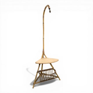 Bamboo and Rattan Floor Lamp For Sale