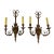 Pair of Antique Louis XIV Style Gilt Bronze 2-Light Sconces C1920 For Sale